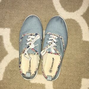 Floral Ked-like sneakers